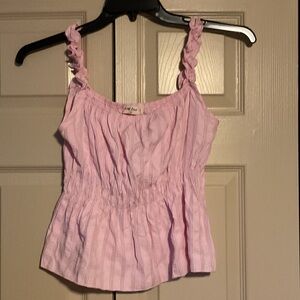 Light Pink Striped Camisole Top